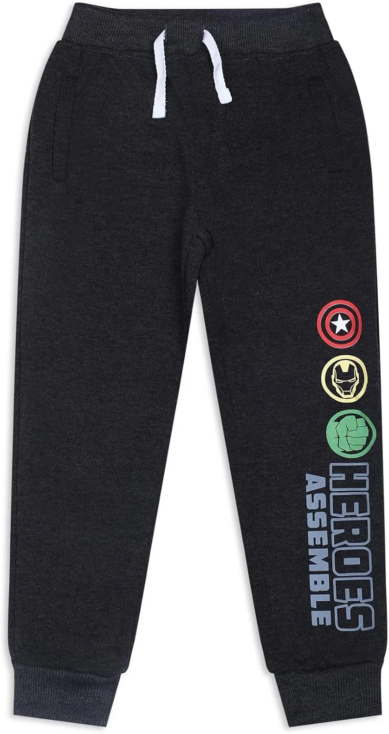 Marvel Avengers Hulk, Captain America and Iron Man Boys 2 Pack Pants for Toddler and Little Kids