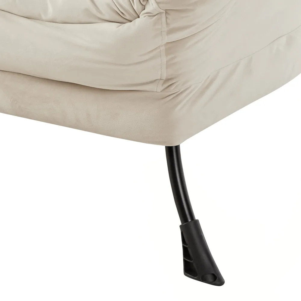 Mellow Lazy Chair, Beige Velvet