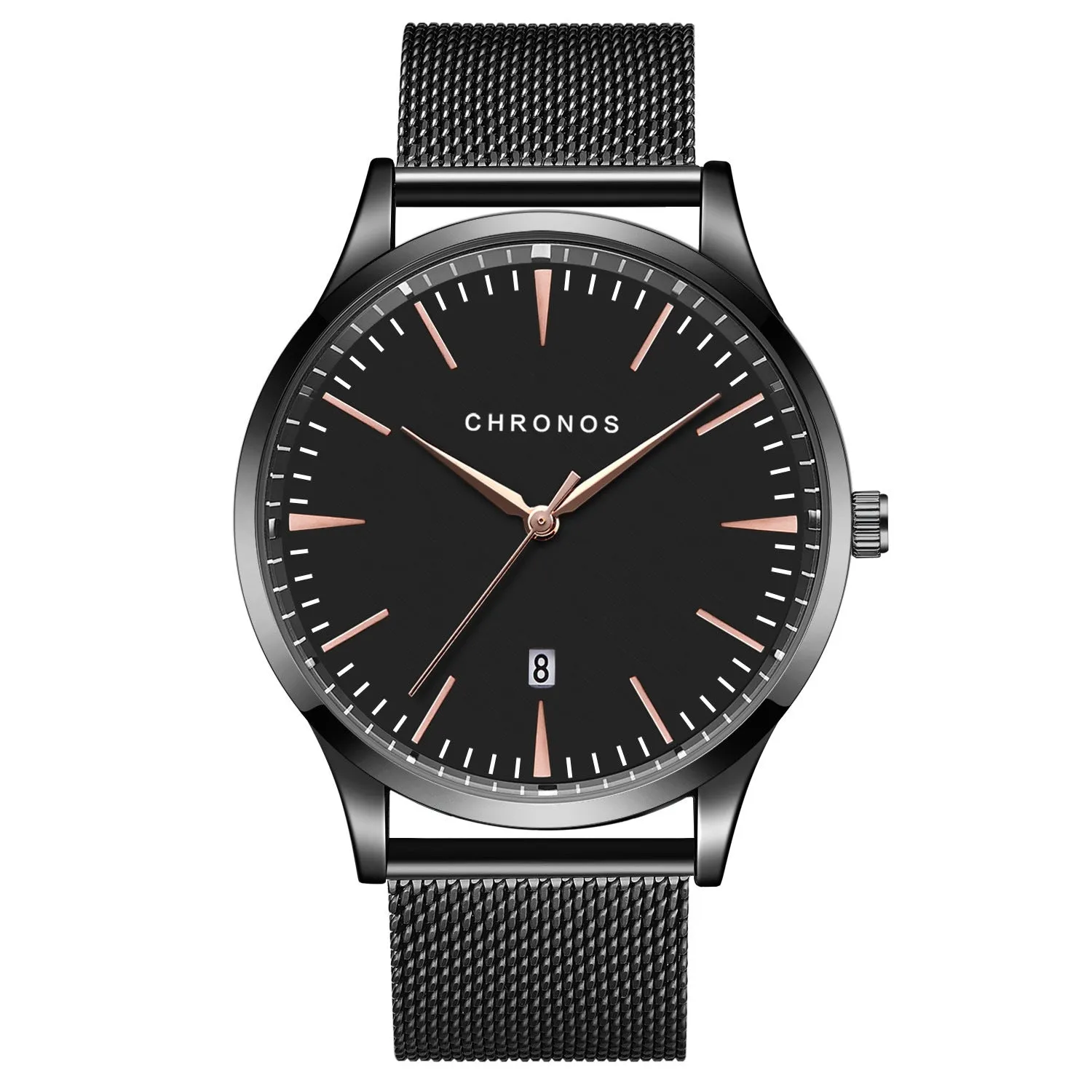 Men's Watch Steel Strap Waterproof Watch Calendar Fashion Simple Watch Men