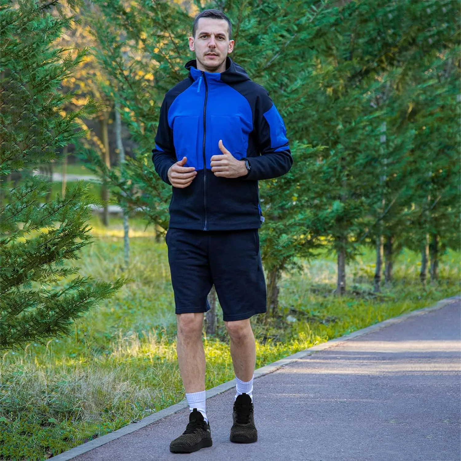 Men's Wide Toe Box Running and Walking Shoes, Athletic Gym Tennis Cross-Training Shoes for Wide Feet, Non-Slip Workout Sneakers with Wide Width Design