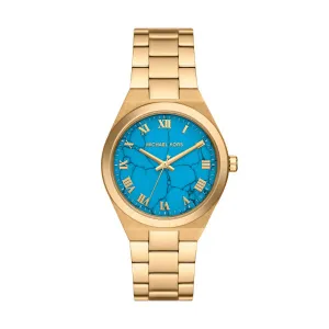 Michael Kors - Lennox Three Hand Gold Tone Stainless Steel Watch