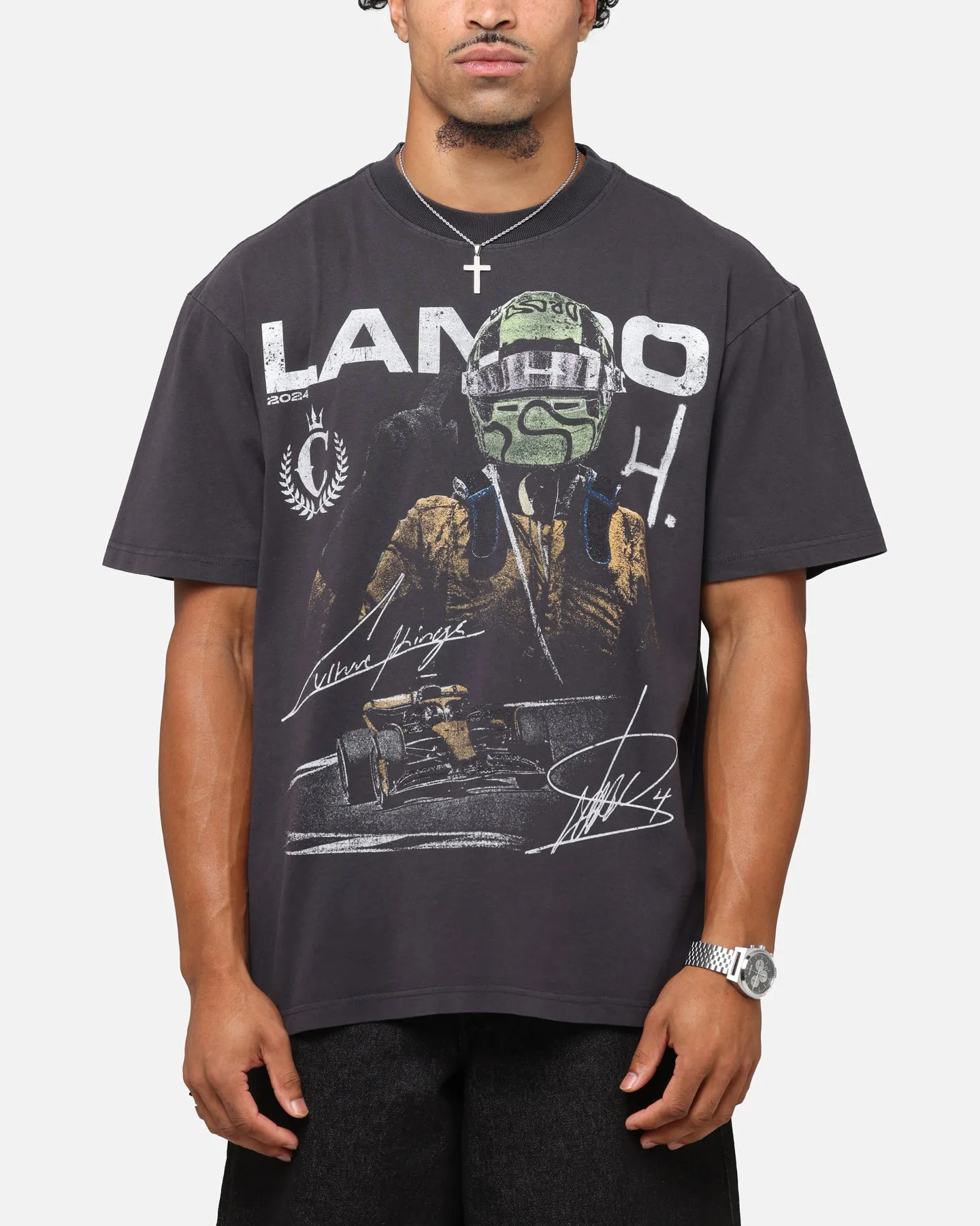 Mitchell & Ness X Mclaren Lando Norris Victory T-Shirt Faded Black