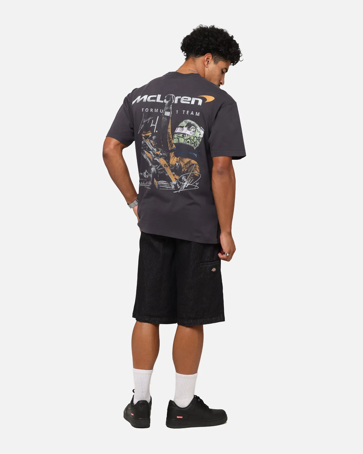 Mitchell & Ness X Mclaren Lando Norris Victory T-Shirt Faded Black