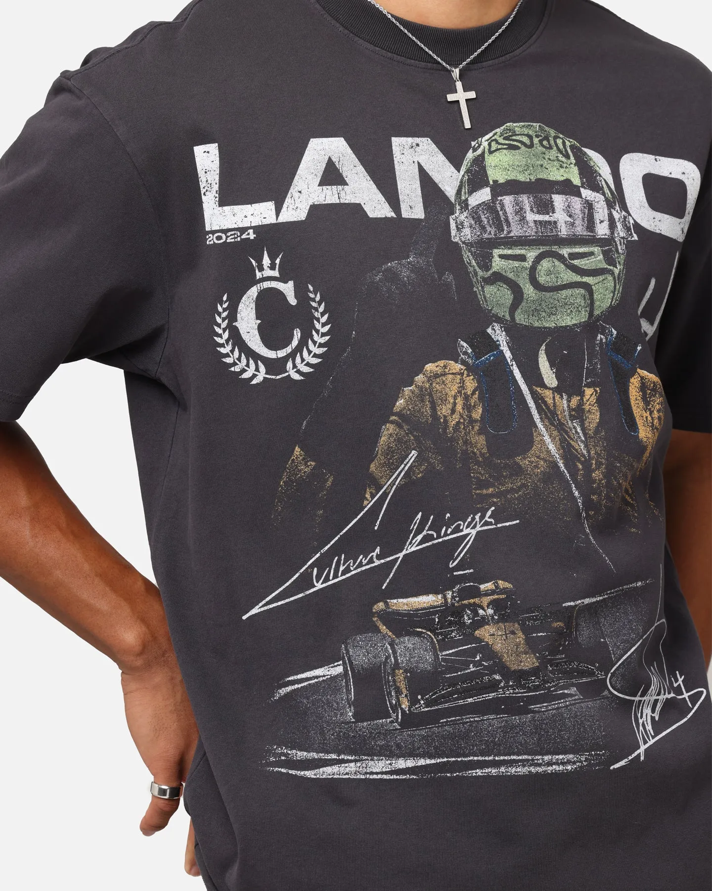 Mitchell & Ness X Mclaren Lando Norris Victory T-Shirt Faded Black