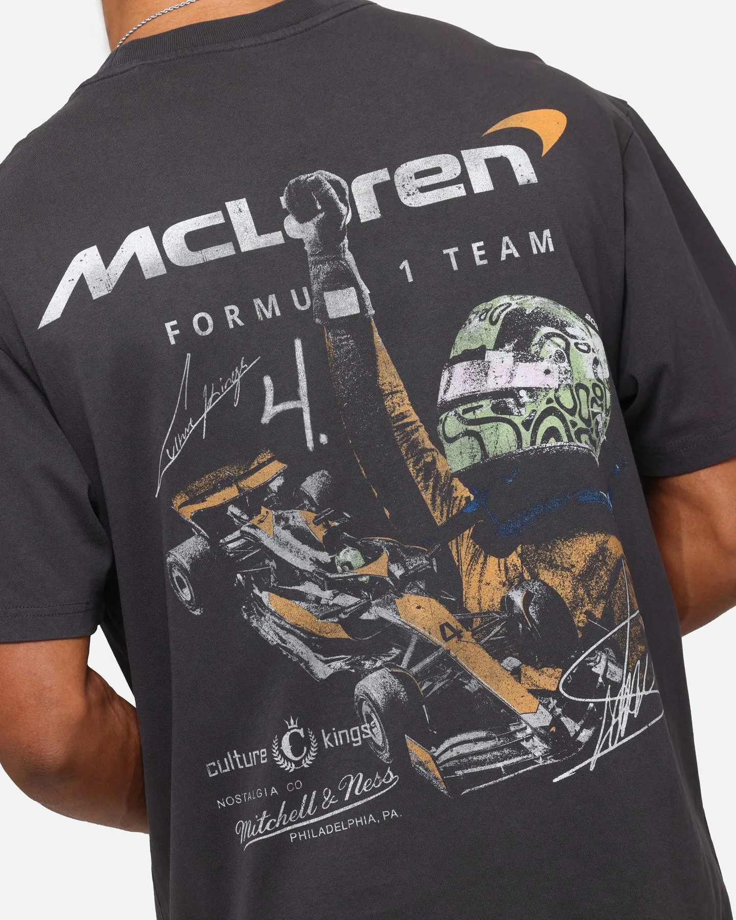 Mitchell & Ness X Mclaren Lando Norris Victory T-Shirt Faded Black