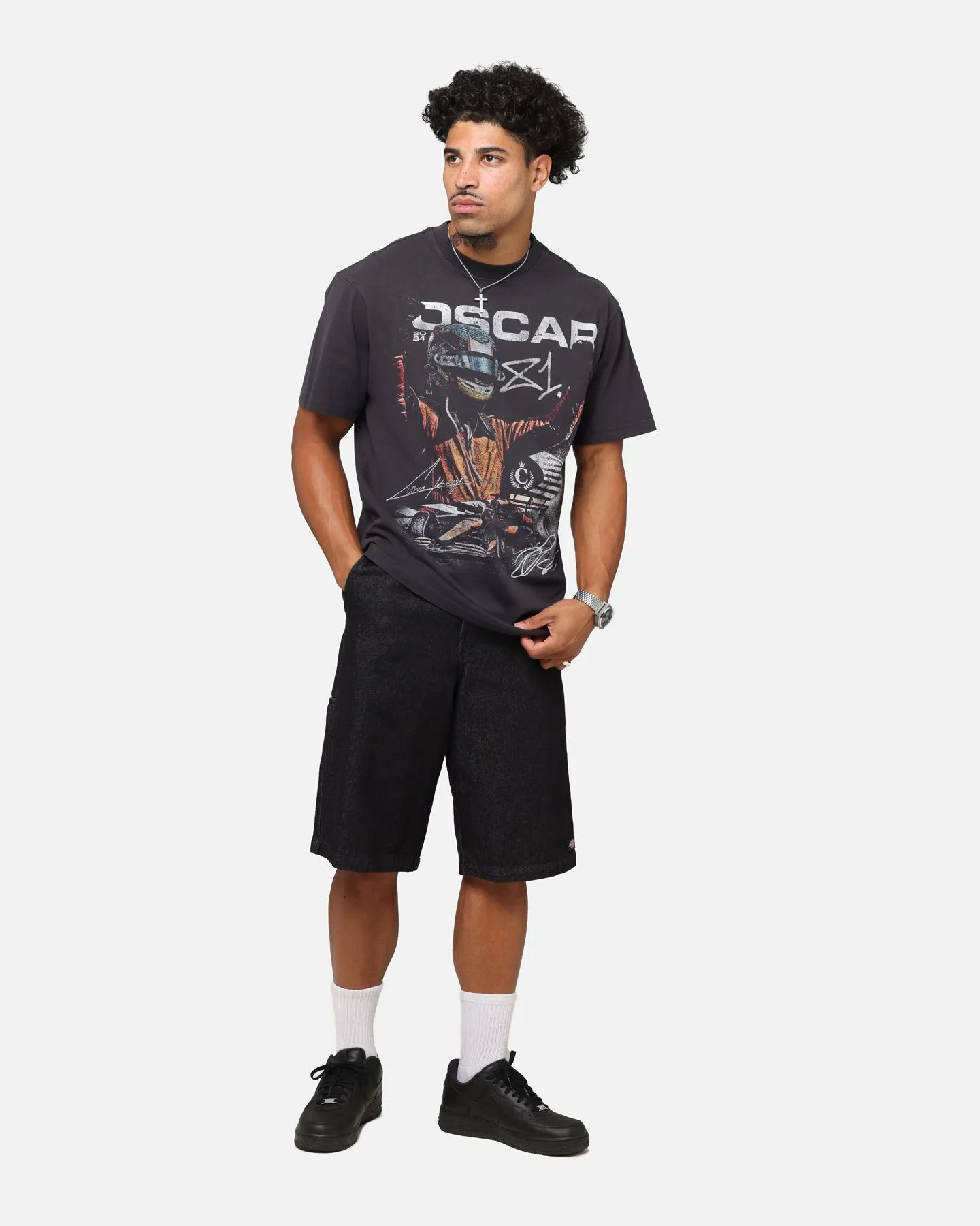 Mitchell & Ness X Mclaren Oscar Piastri Victory T-Shirt Faded Black