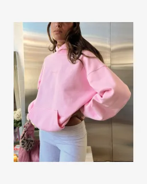 MR WINSTON BABY PINK TONAL PUFF HOODIE