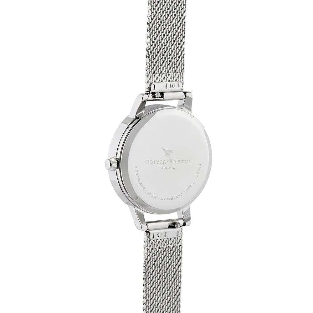 Olivia Burton Bejewelled Florals Silver Mesh Ladies Watch - OB16BF26