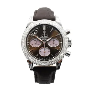 Omega 35mm De Ville Co-Axial Chronograph Steel Diamond Watch