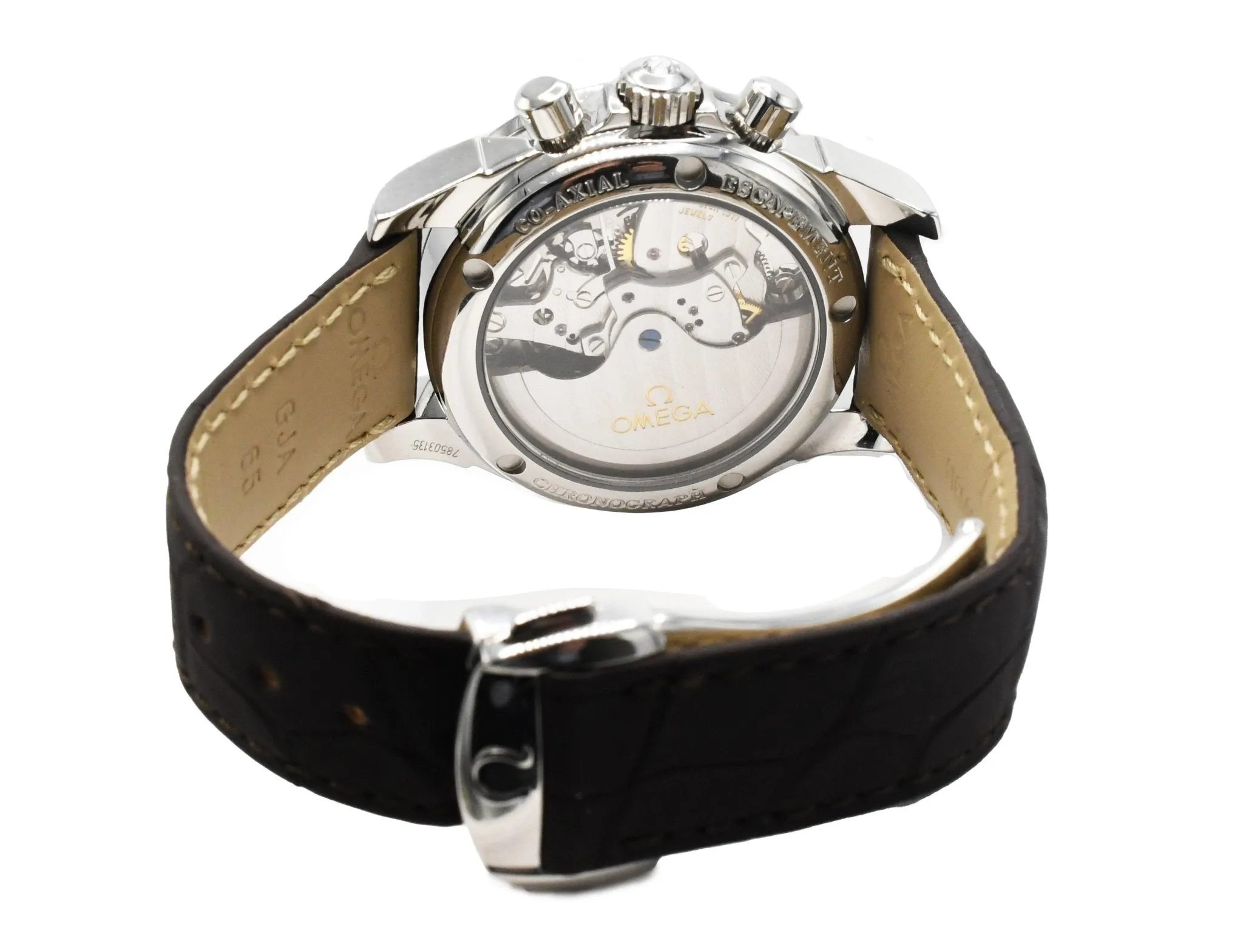 Omega 35mm De Ville Co-Axial Chronograph Steel Diamond Watch