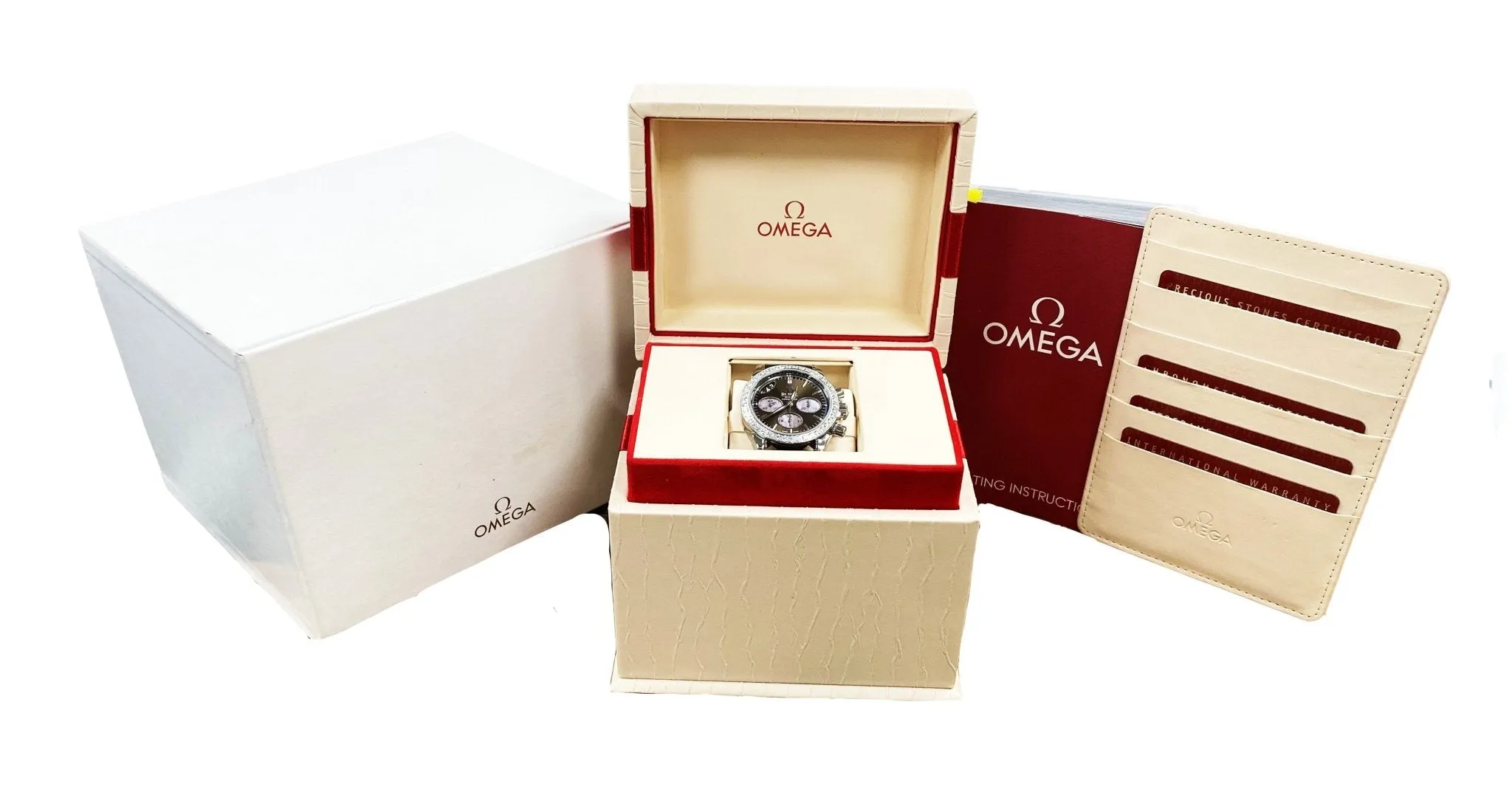 Omega 35mm De Ville Co-Axial Chronograph Steel Diamond Watch