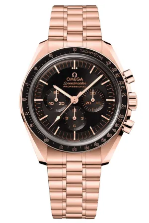 Omega Speedmaster Moonwatch Professional Chronograph 18K Sedna™ Gold & Ceramic Men's Watch
