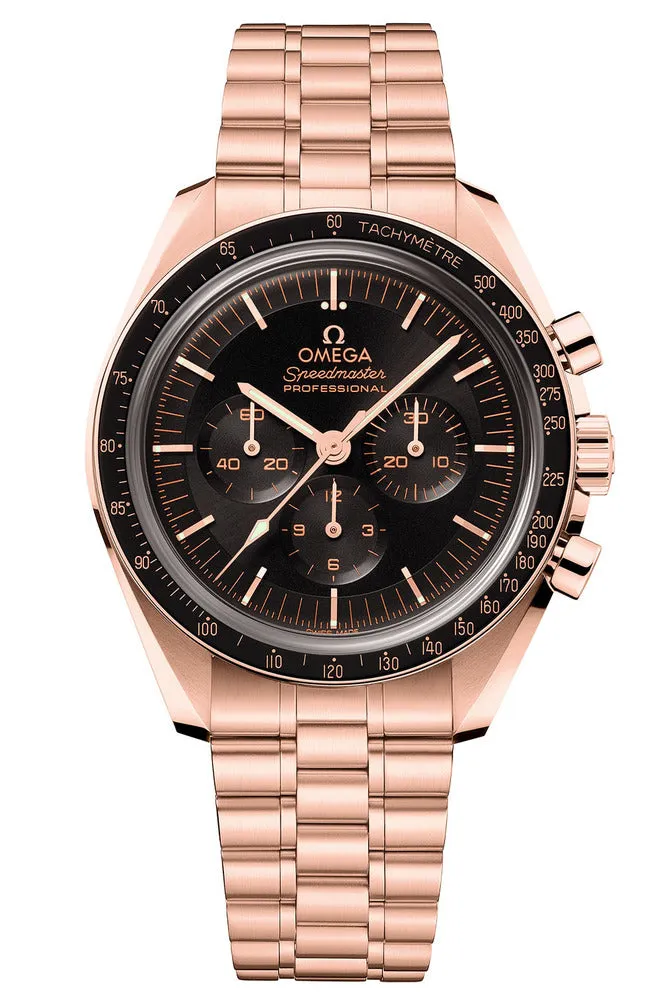 Omega Speedmaster Moonwatch Professional Chronograph 18K Sedna™ Gold & Ceramic Men's Watch