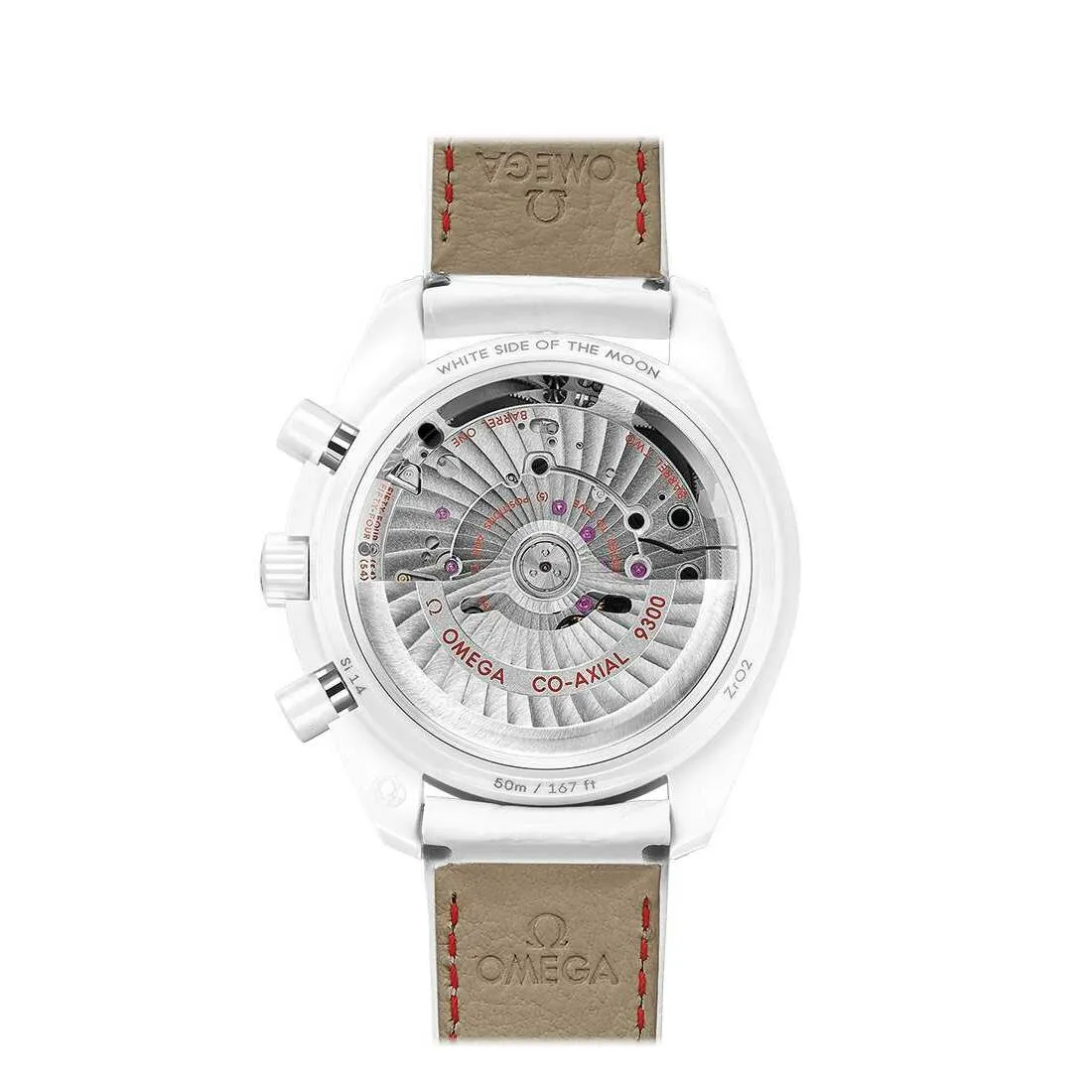 Omega Speedmaster White Side of the Moon Chronograph White Ceramic Lady's Watch