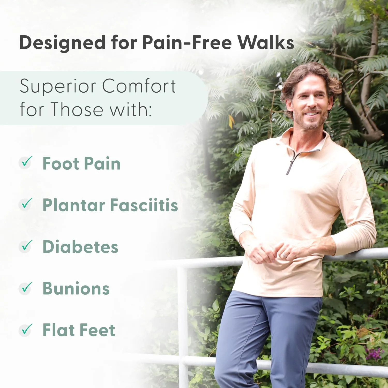 Orthofeet Men's Orthopedic Hands-Free Tilos Slip-On Sneakers