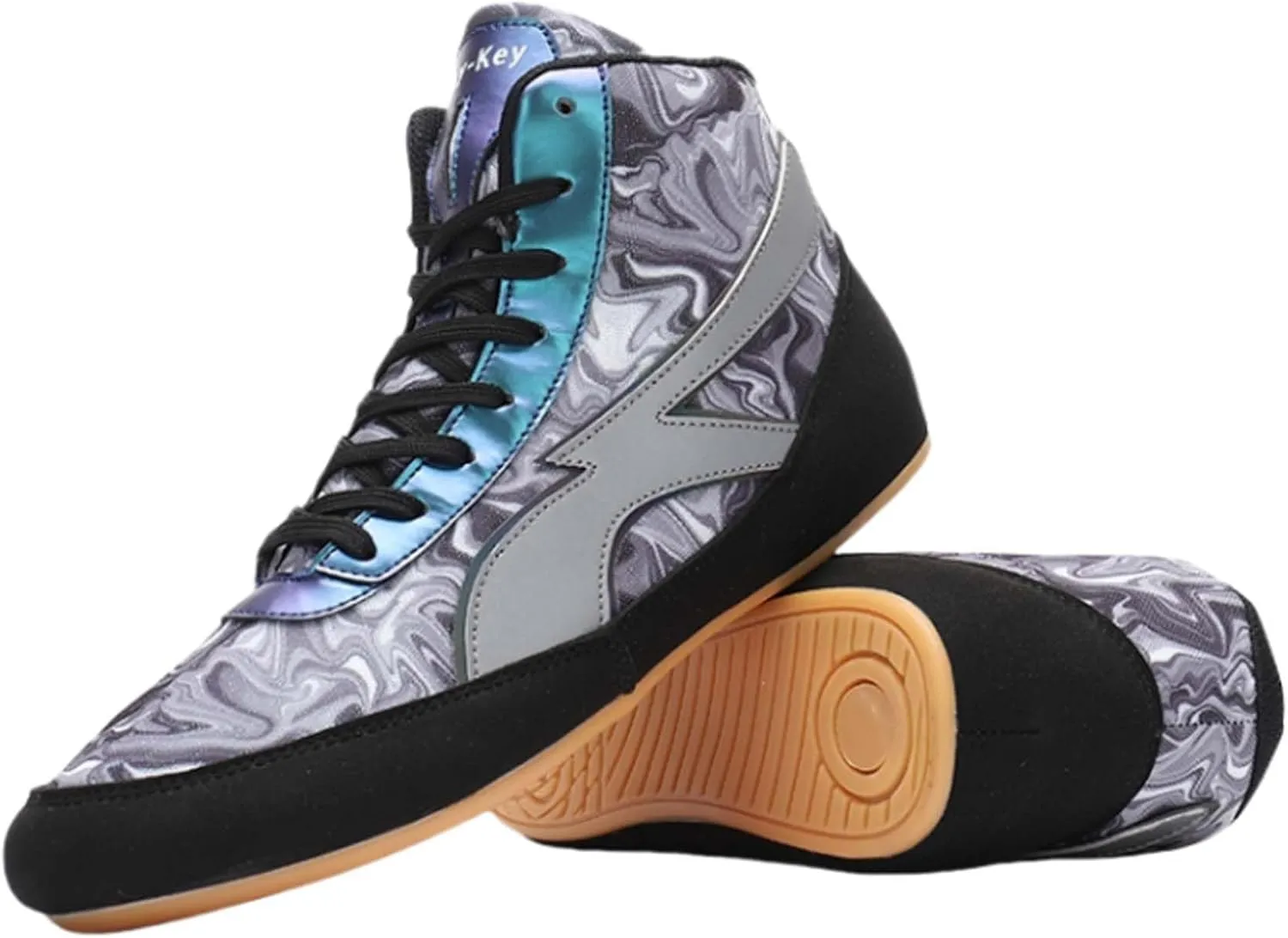 Professional Boxing Shoes Men's Women's Competition Training Wrestling Shoes Lightweight Non-Slip Fighting Shoes High Top Sports Fitness Weightlifting Taekwondo Shoes