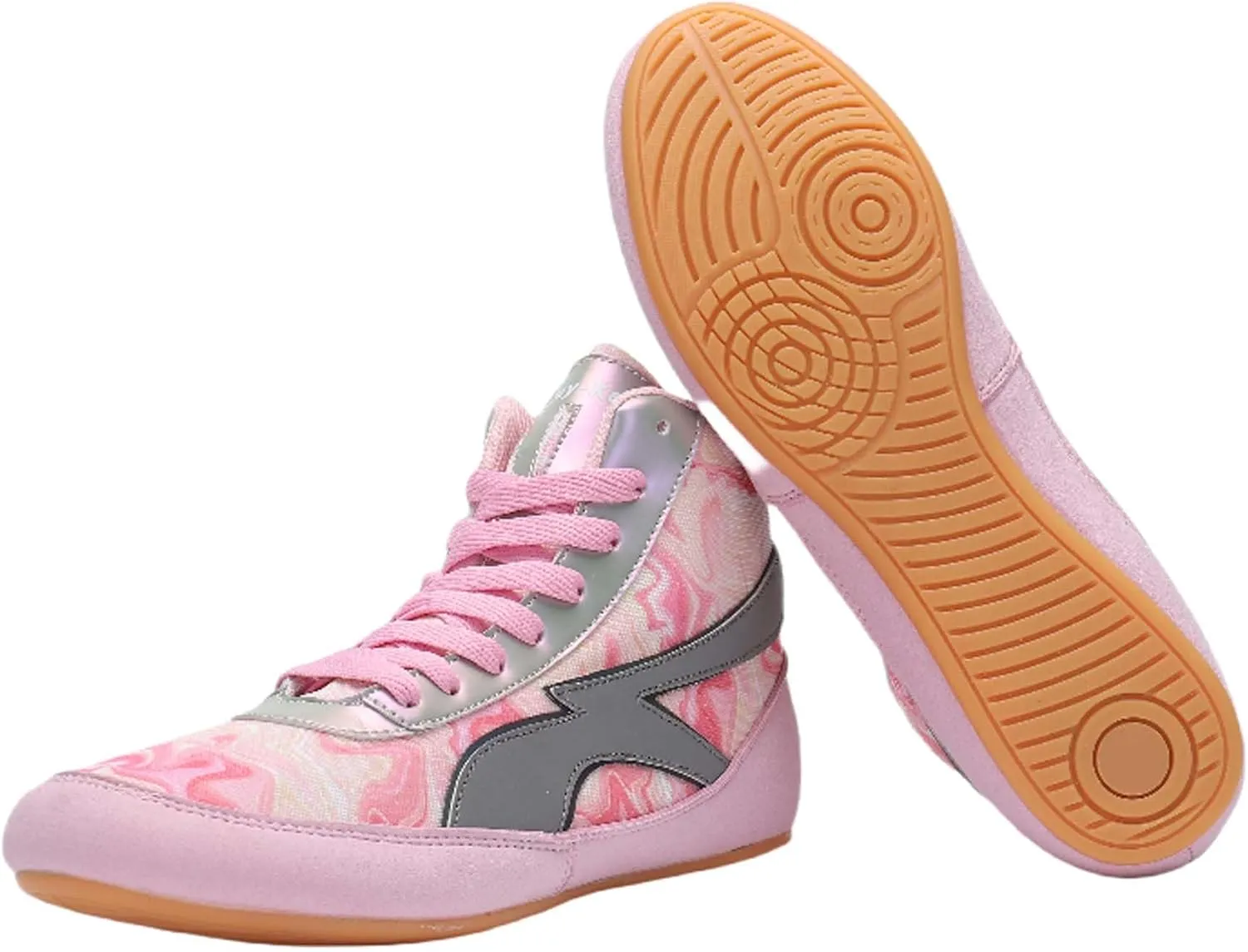 Professional Boxing Shoes Men's Women's Competition Training Wrestling Shoes Lightweight Non-Slip Fighting Shoes High Top Sports Fitness Weightlifting Taekwondo Shoes