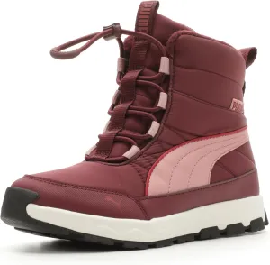 Puma Evolve Boot Alternative Closure Snow Shoe, Dark Jasper-Future Pink-Astro Red, 3 US Unisex Little Kid