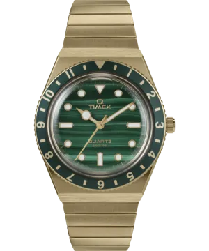 Q Timex® 36mm Stainless Steel Expansion Band Watch 