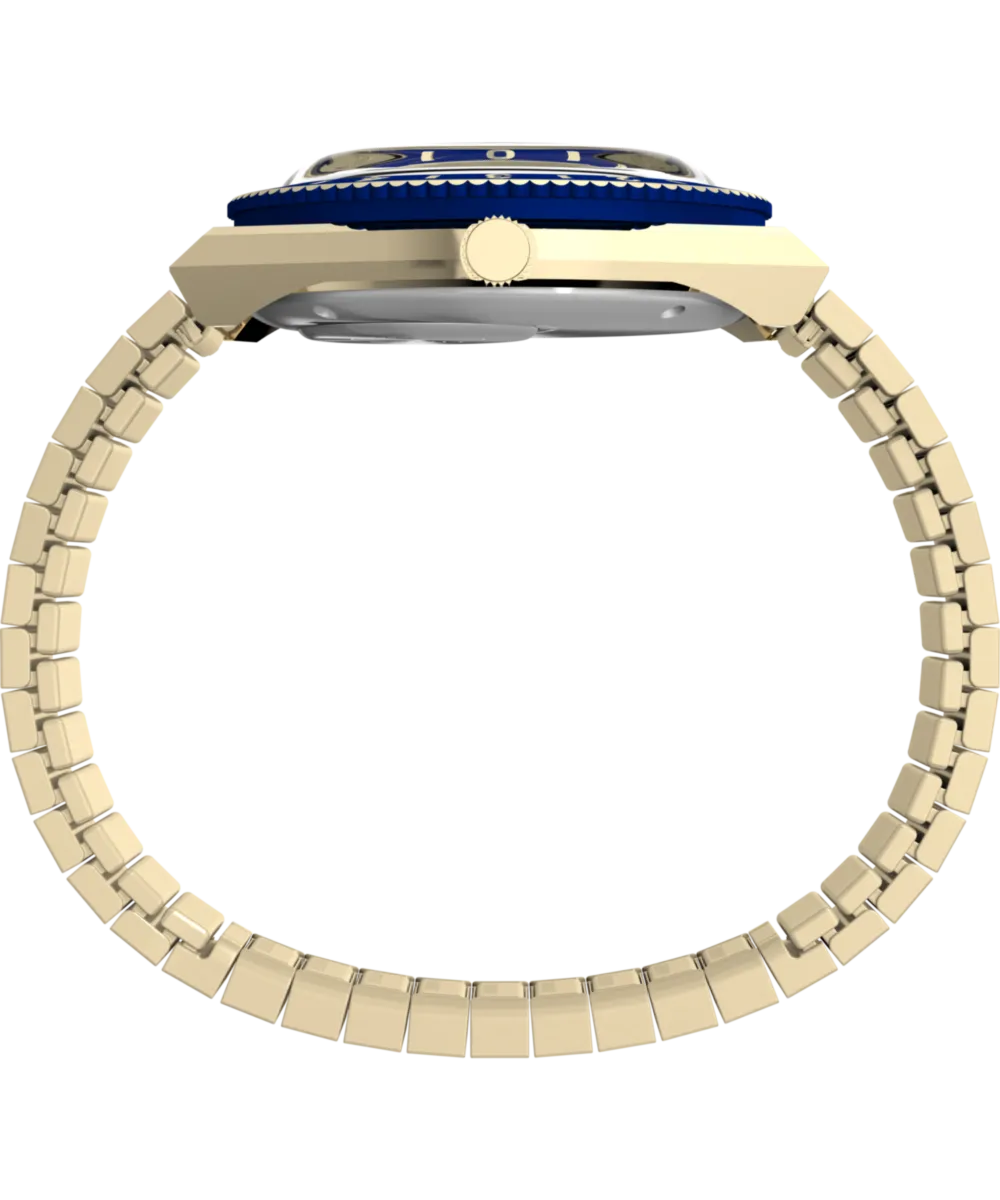 Q Timex® 36mm Stainless Steel Expansion Band Watch  