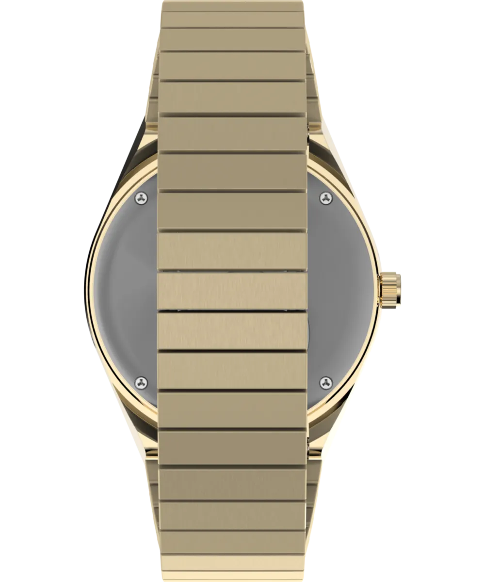 Q Timex® 36mm Stainless Steel Expansion Band Watch 