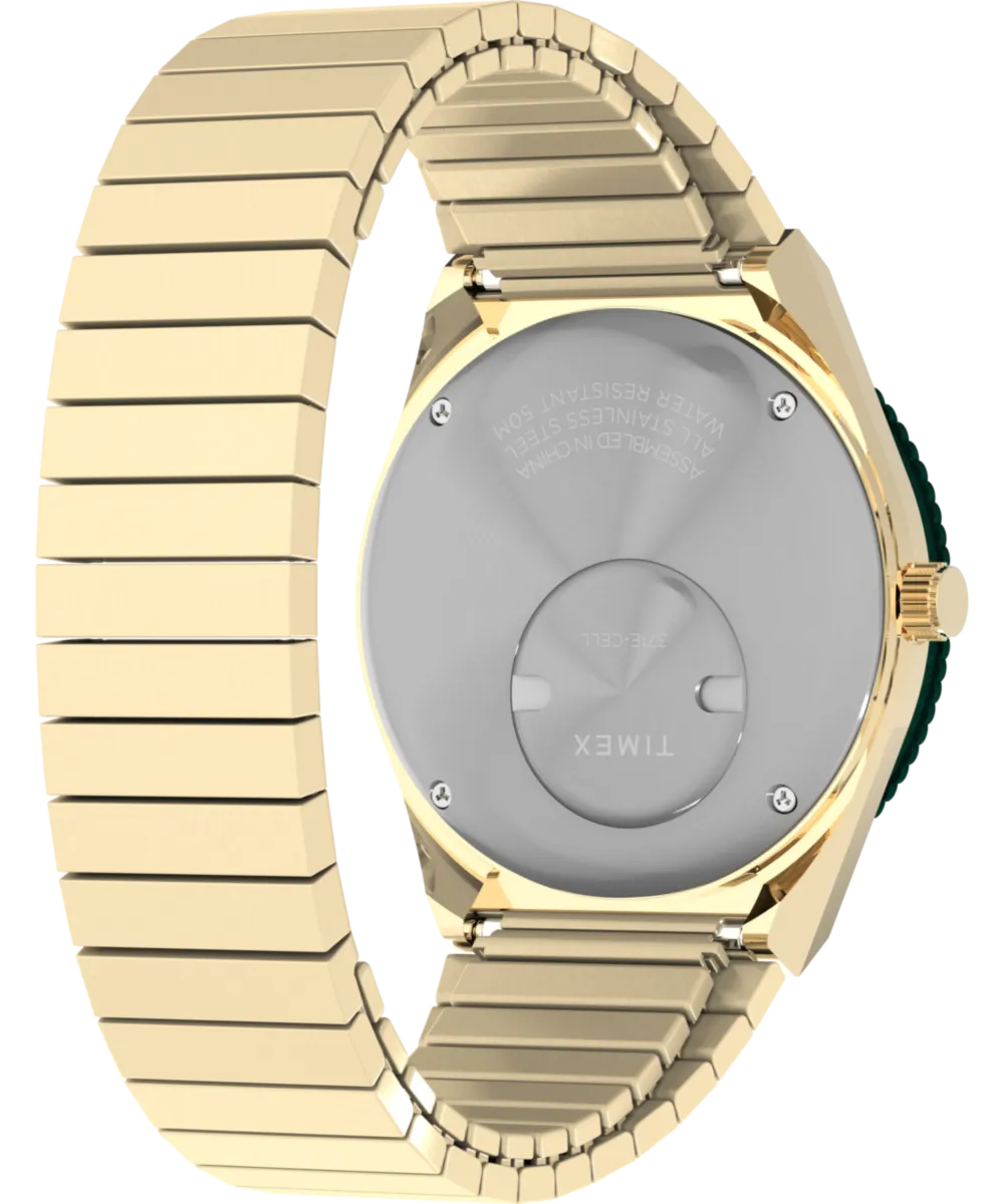 Q Timex® 36mm Stainless Steel Expansion Band Watch 