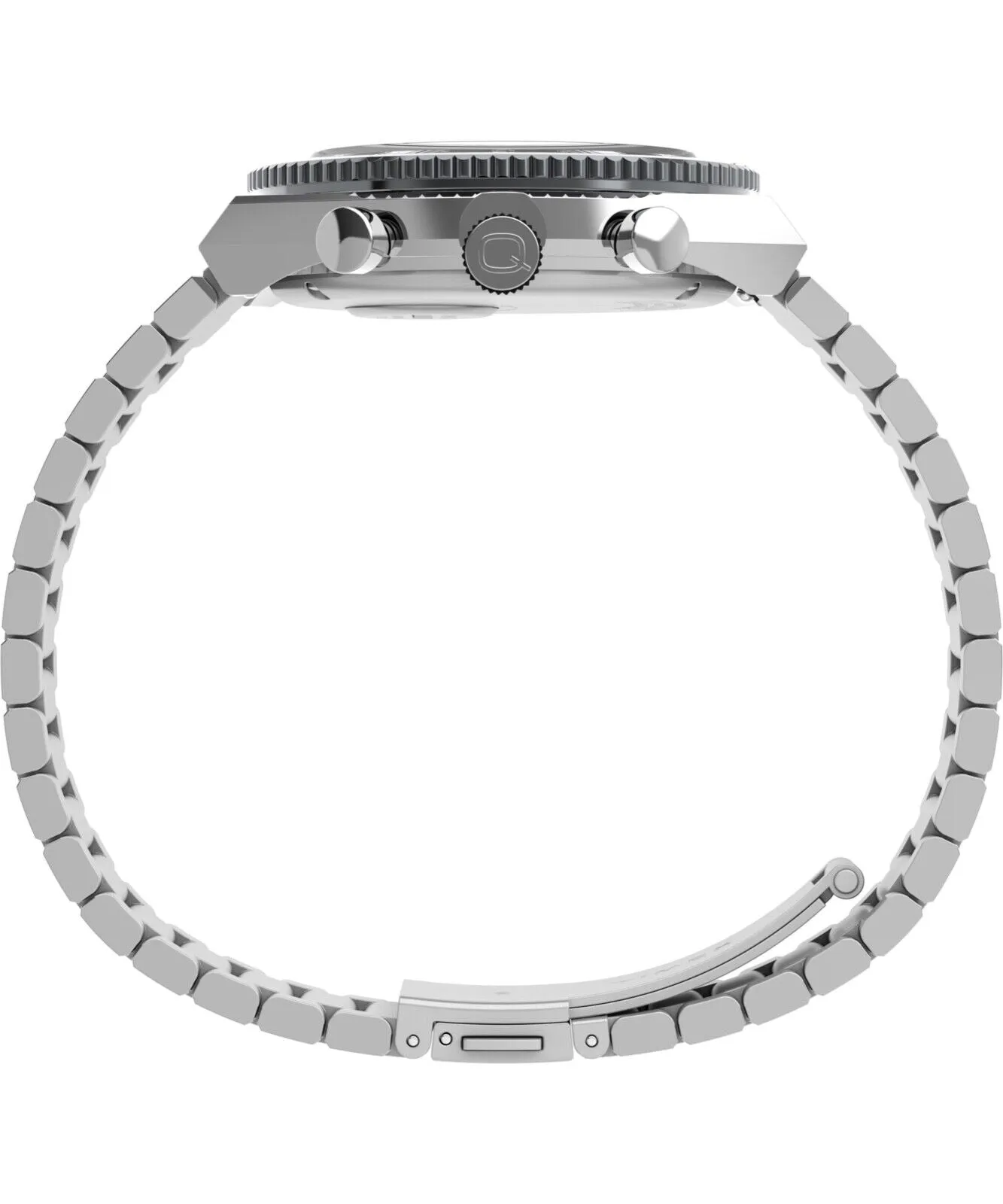 Q Timex GMT Chronograph 40mm Steel Bracelet Watch TW2V69800