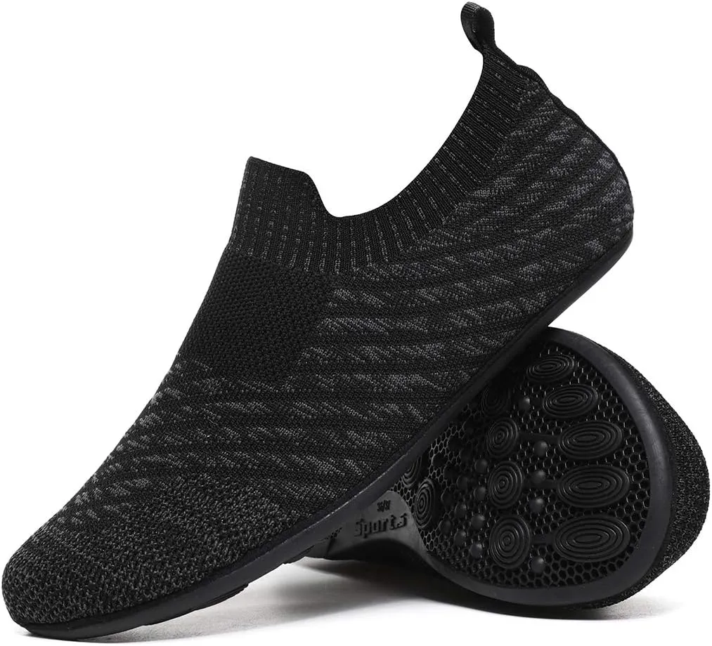 QZKDM Lightweight Slip on Grip Indoor House Slippers Barefoot Non Slip Home Exercise Yoga Shoes for Men Women