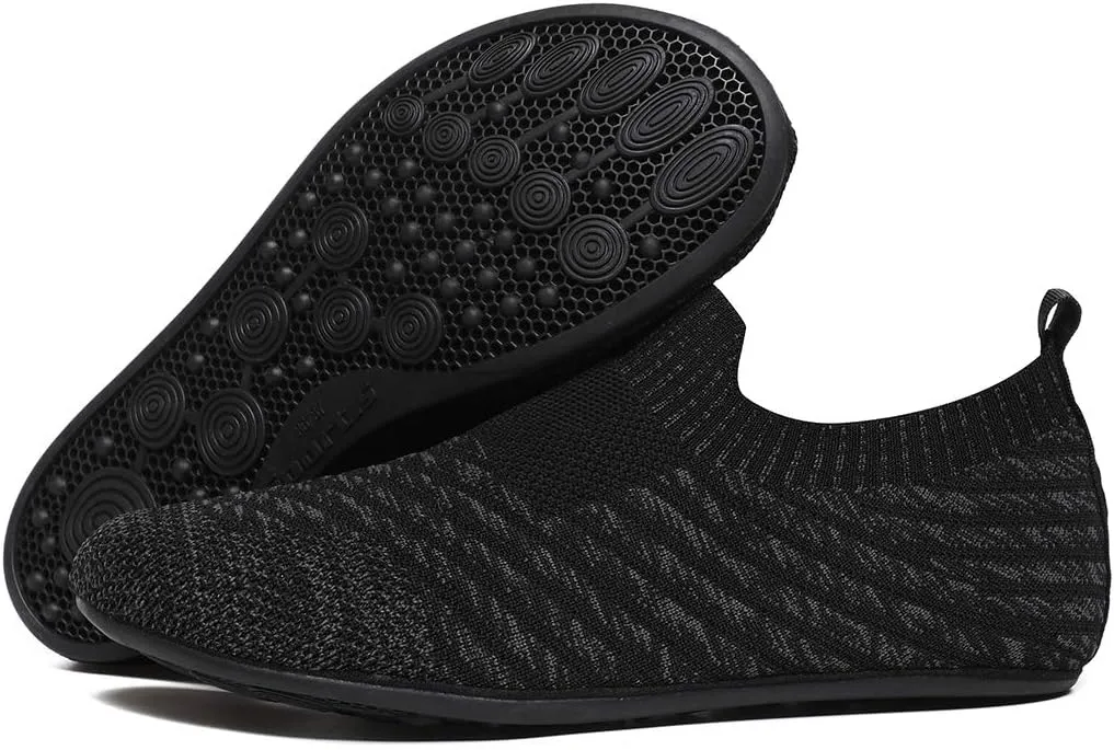 QZKDM Lightweight Slip on Grip Indoor House Slippers Barefoot Non Slip Home Exercise Yoga Shoes for Men Women