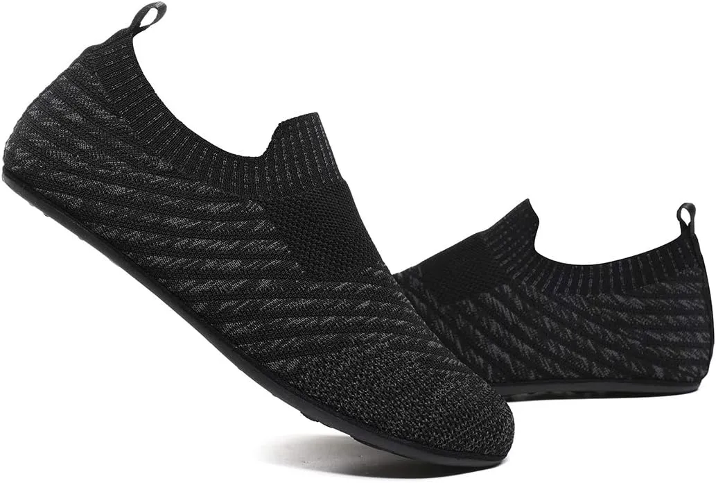 QZKDM Lightweight Slip on Grip Indoor House Slippers Barefoot Non Slip Home Exercise Yoga Shoes for Men Women