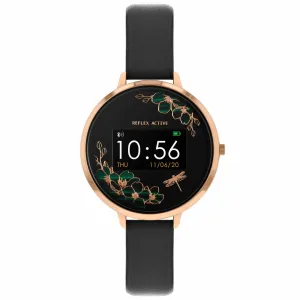 Reflex Active Series 3 Rose Gold Black Floral Smart Watch