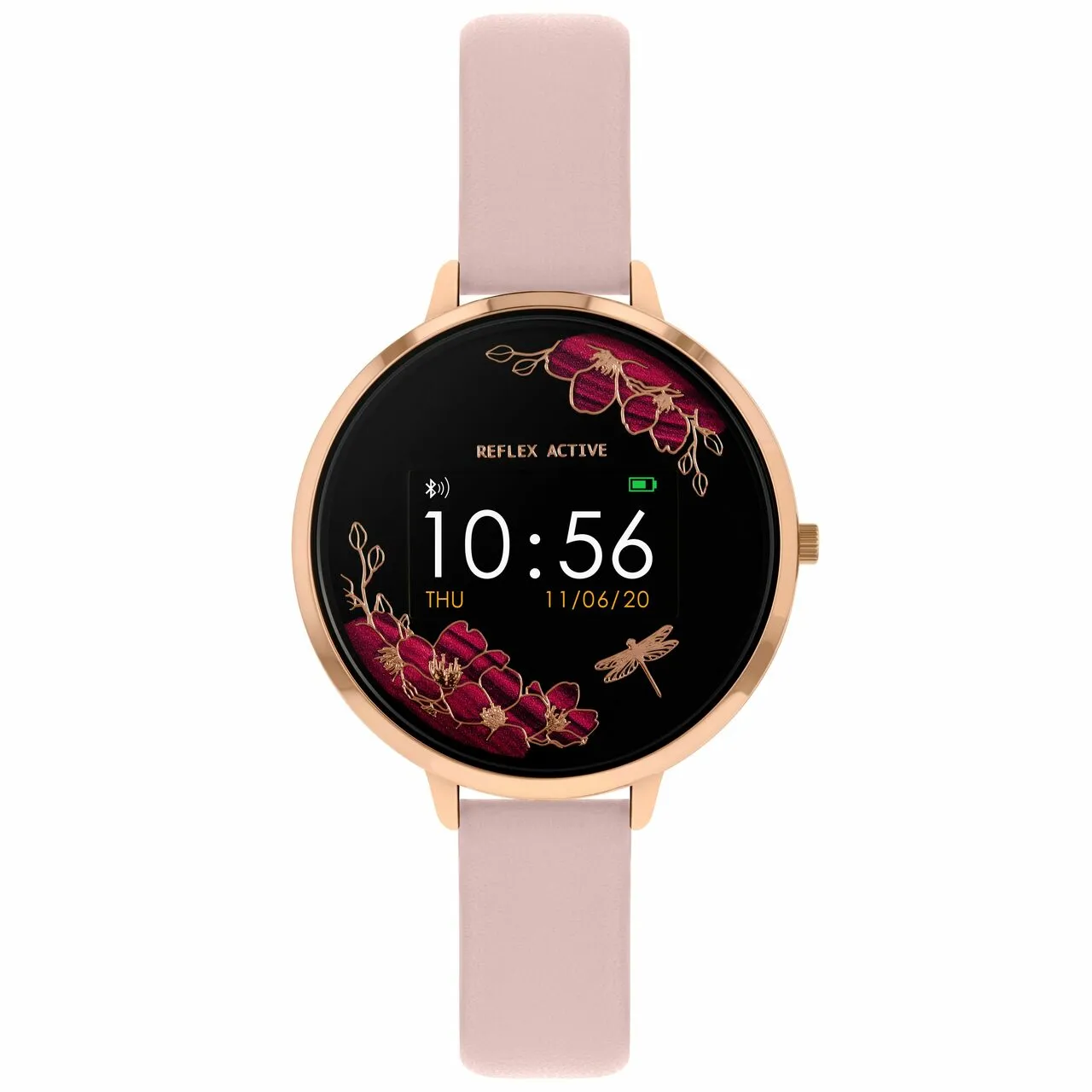 Reflex Active Series 3 Rose Gold Pink Floral Smart Watch