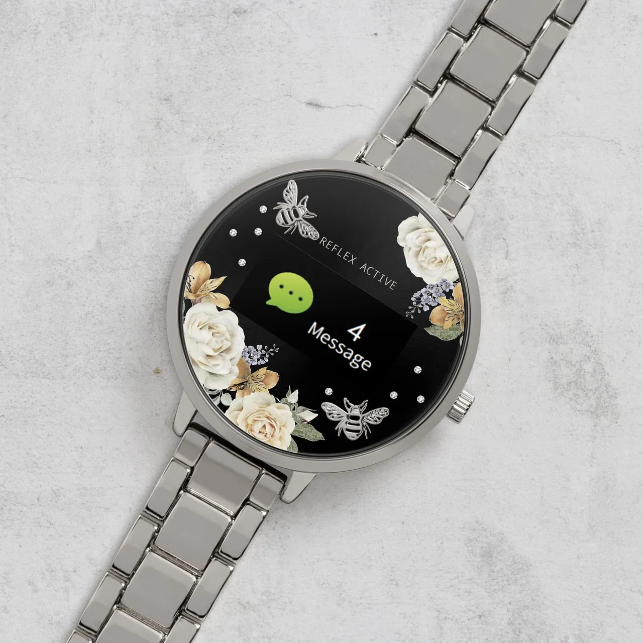 Reflex Active Series 3 Silver Black Bumble Bee Smart Watch