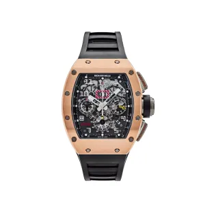 Richard Mille Flyback Chronograph Felipe Massa 18K Rose Gold Men's Watch