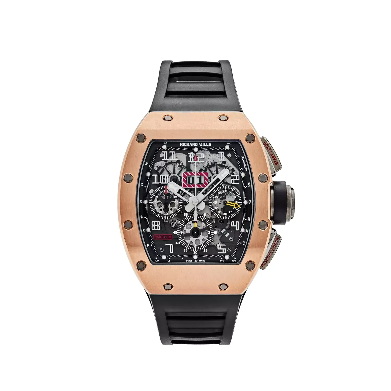 Richard Mille Flyback Chronograph Felipe Massa 18K Rose Gold Men's Watch
