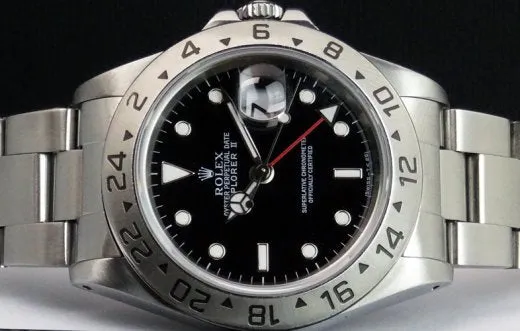 ROLEX 40mm Stainless Steel Explorer II Black Index Dial Model 16570