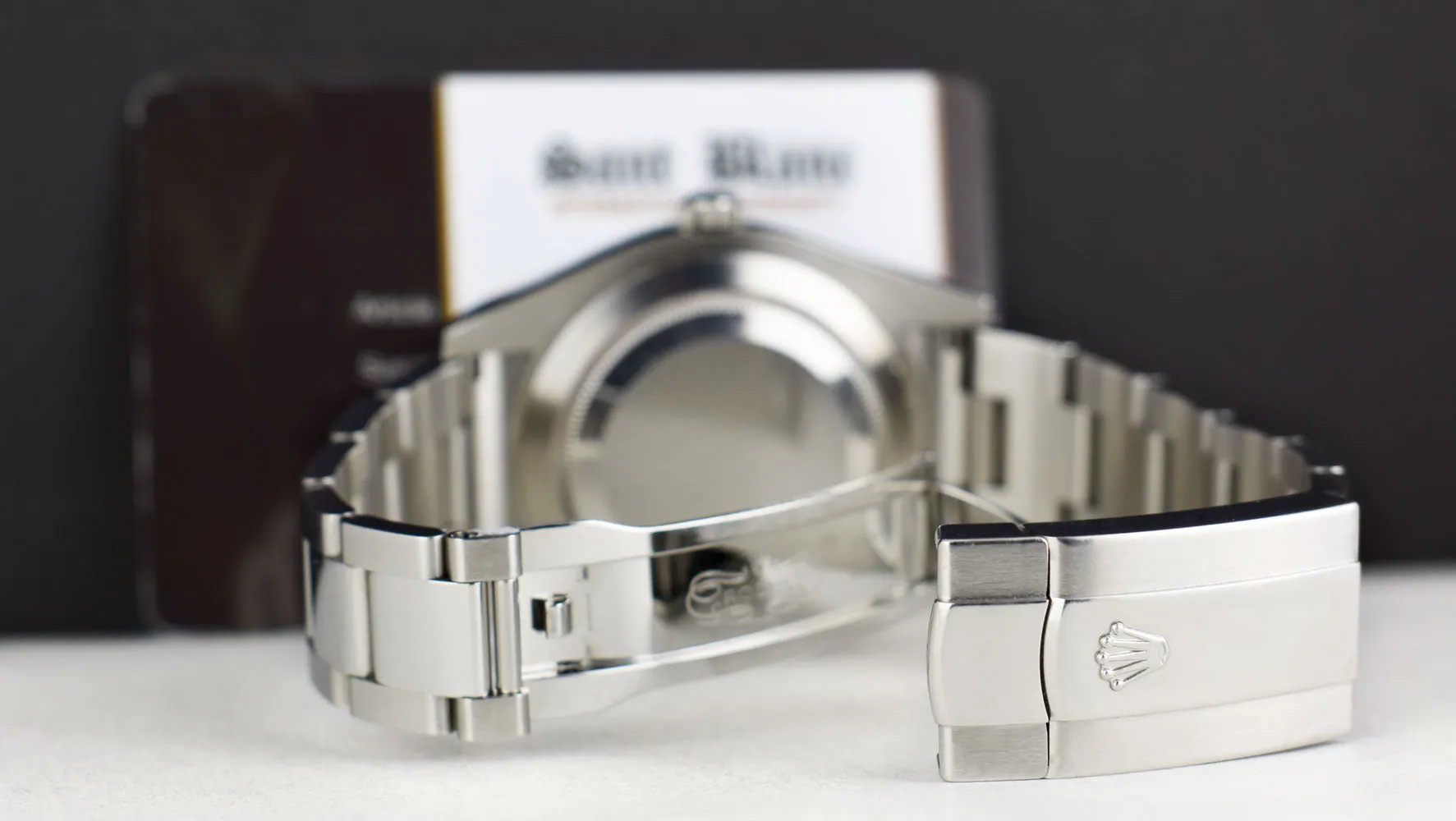 ROLEX 41mm 18kt White Gold & Stainless Steel DateJust II Black Index Model 116334