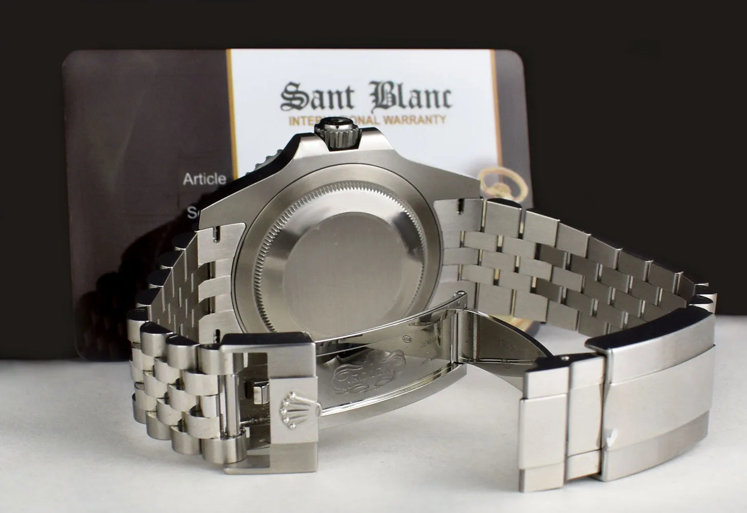 ROLEX Mens 40mm Stainless Steel GMT Master II PEPSI Ceramic Bezel 126710BLRO