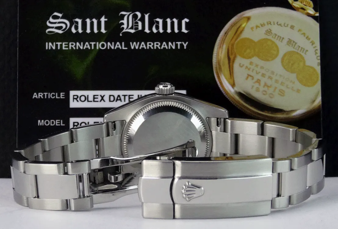 ROLEX REHAUT Ladies 26mm White Gold & Stainless Steel Datejust Rose Roman Dial Model 179174