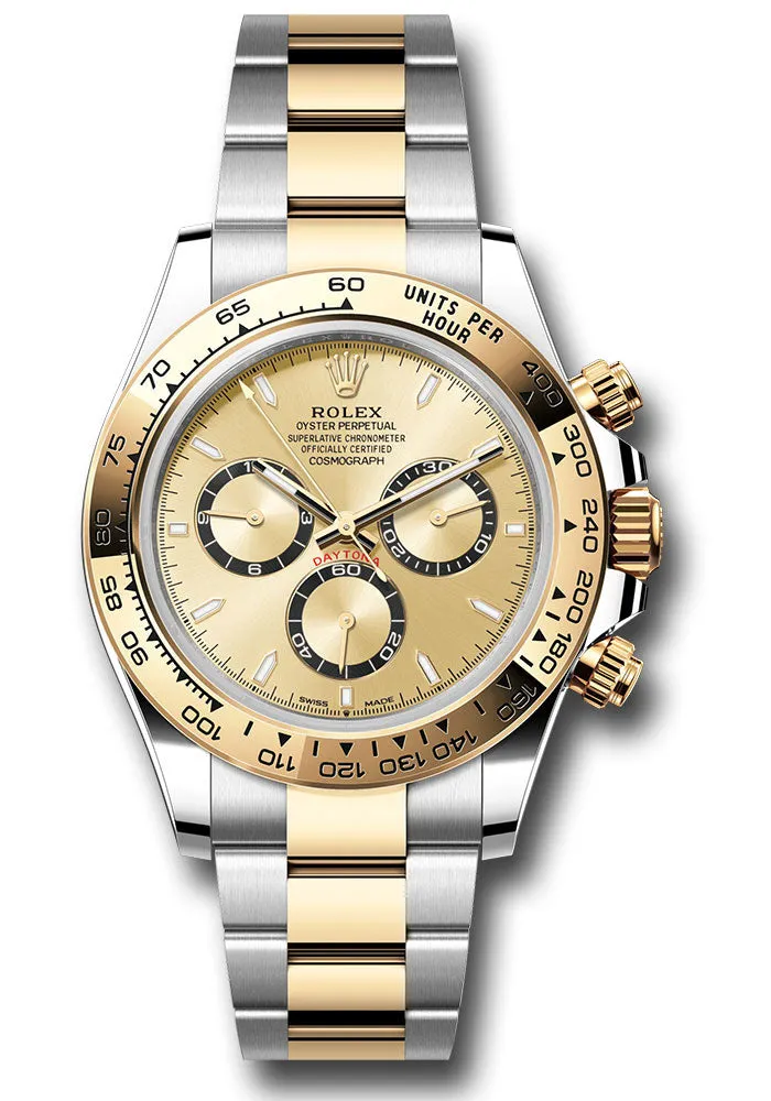 Rolex Yellow Rolesor Cosmograph Daytona Watch - Fixed Bezel - Golden Index Dial - Oyster Bracelet - 126503 chio