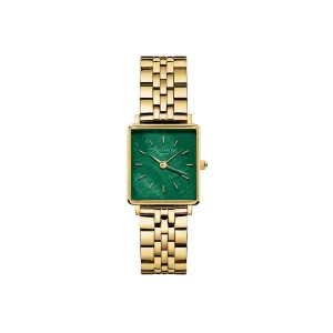 Rosefield Boxy XS Emerald Steel Gold Watch BEGSG-Q050