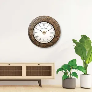 Rustic Brass Wall Clock