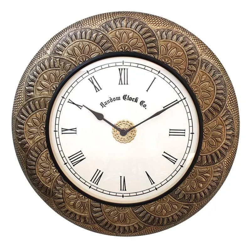 Rustic Brass Wall Clock