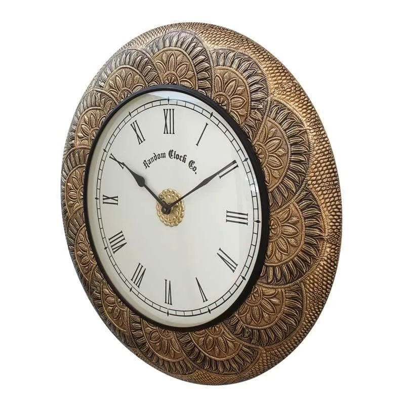 Rustic Brass Wall Clock