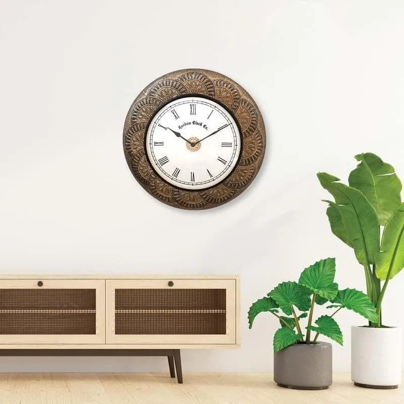 Rustic Brass Wall Clock