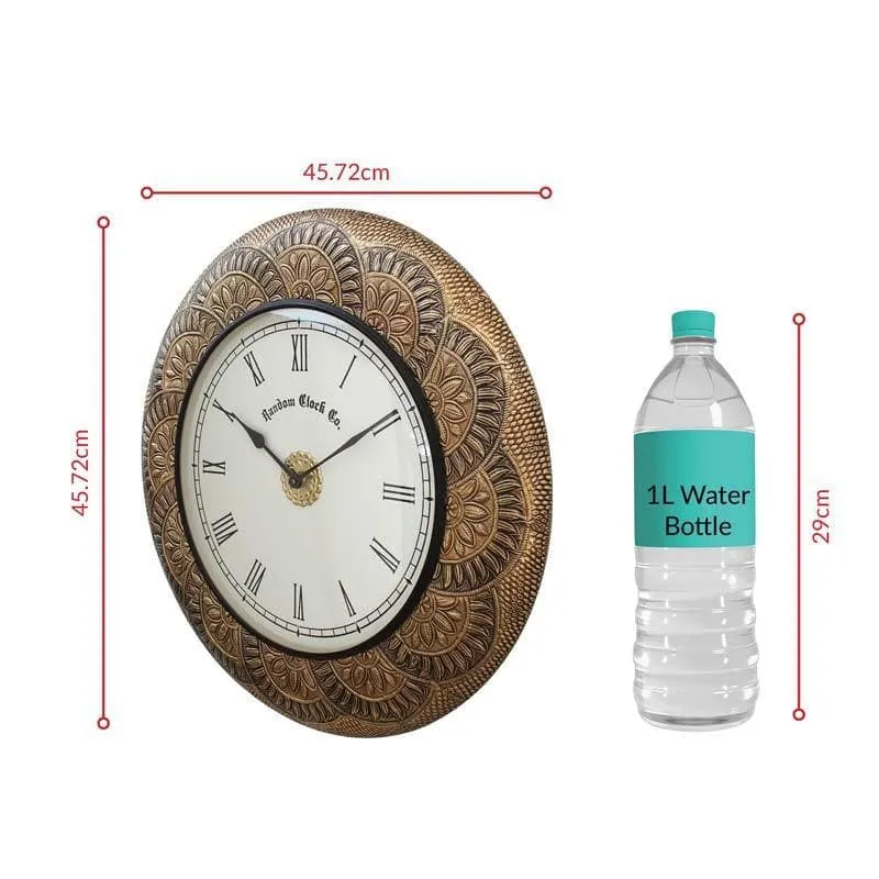 Rustic Brass Wall Clock