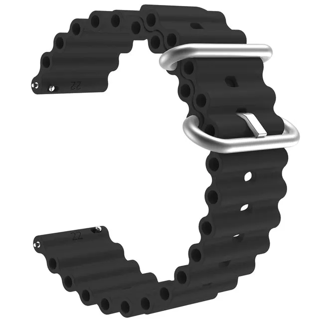 Samsung Galaxy Watch 4 Classic (42mm & 46mm) compatible Silicone Ocean Bands Watch Straps