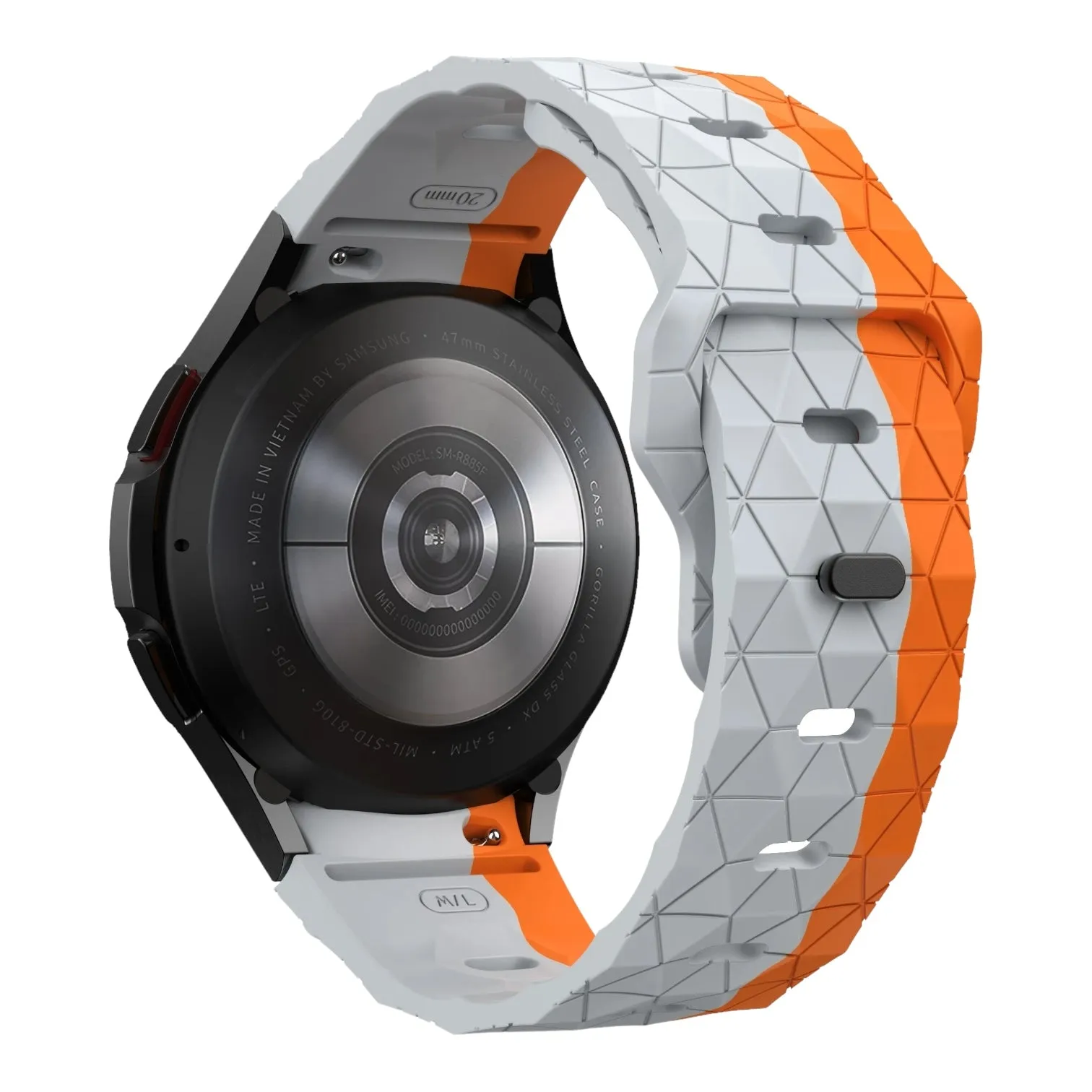 Samsung Galaxy Watch 6 Classic (43mm) compatible Silicone Football Pattern Watch Straps