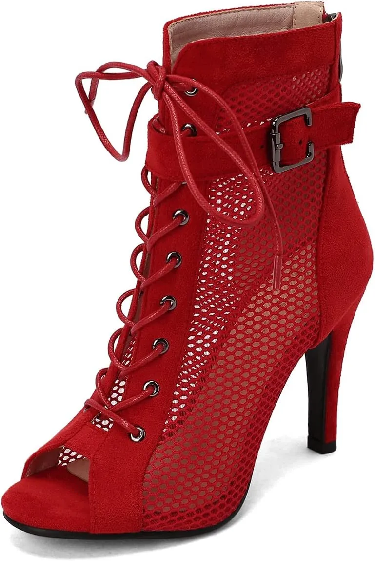 Scaoruki Women Classic Gladiator Sandals Summer Booties Breathable Mesh Sandals