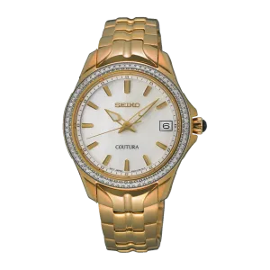 Seiko Coutura Analogue Mother of Pearl Dial Stainless Steel Watch SUR592P-9